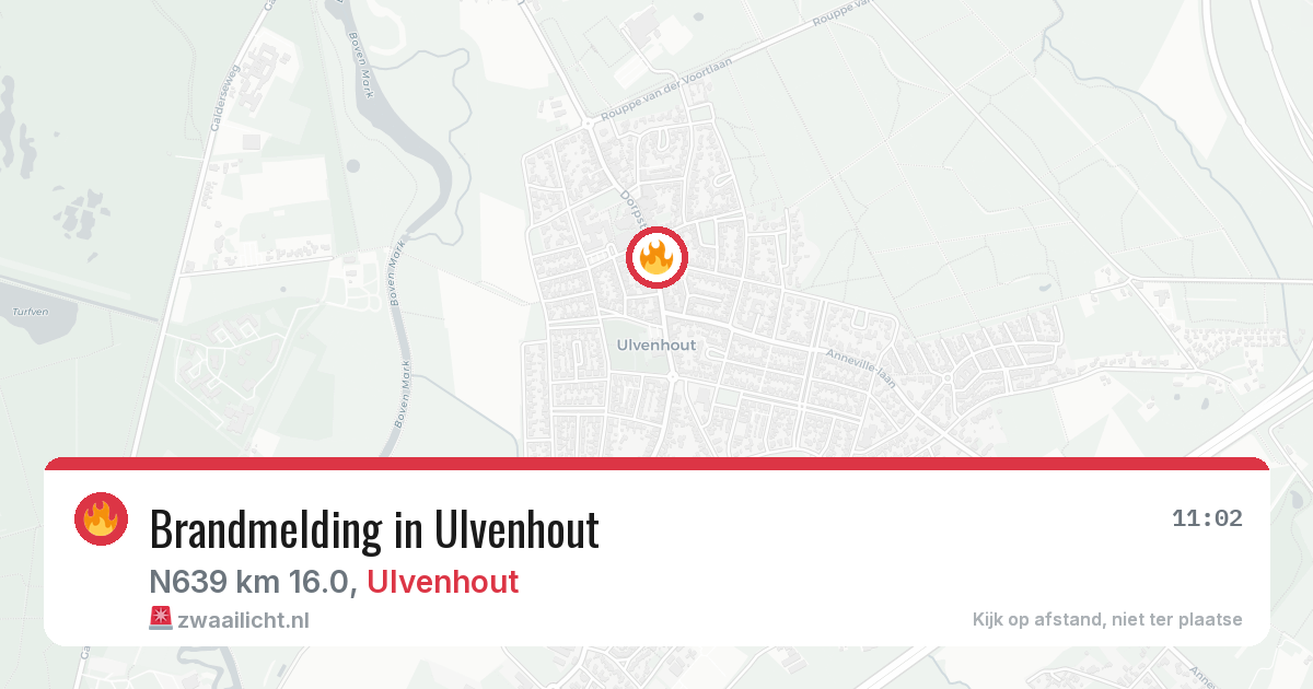 Brandmelding in Ulvenhout — 9 apr 2026