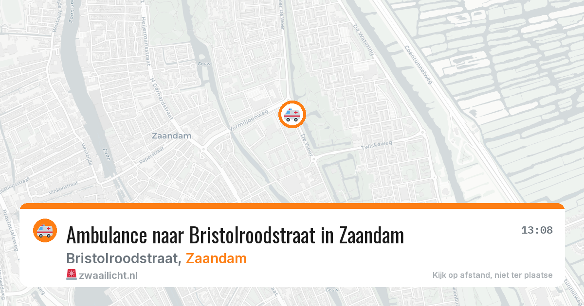 Ambulance naar Bristolroodstraat in Zaandam — 2 apr 2026