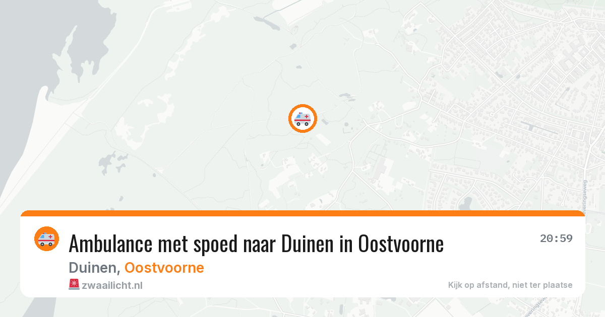 Ambulance met spoed naar Duinen in Oostvoorne — 21 jun 2026
