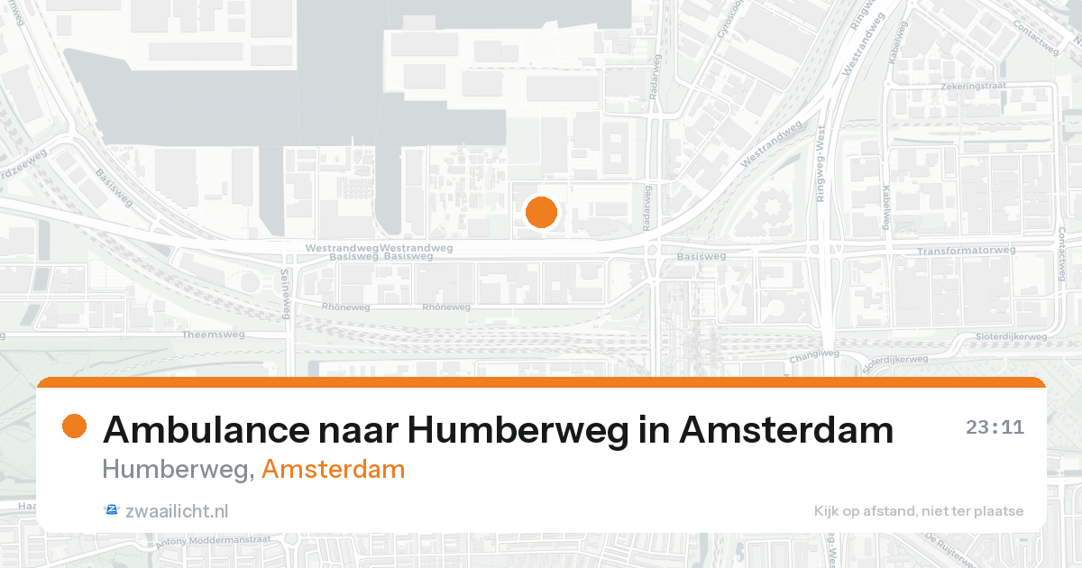 Ambulance naar Humberweg in Amsterdam — 22 aug 2026