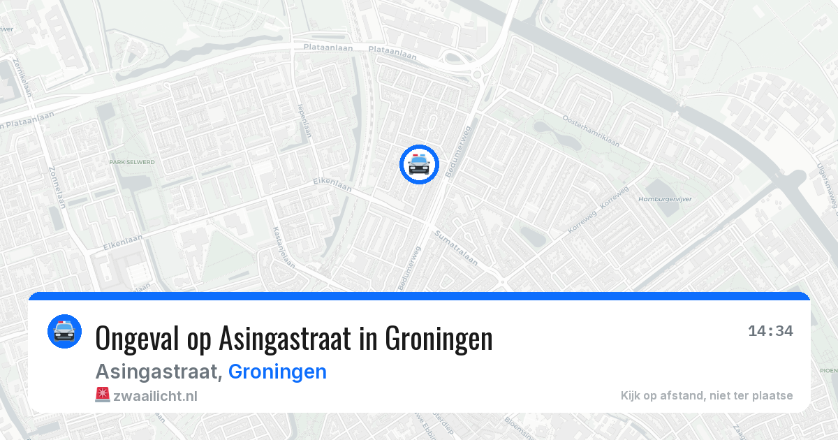 Ongeval op Asingastraat in Groningen — 24 apr 2026