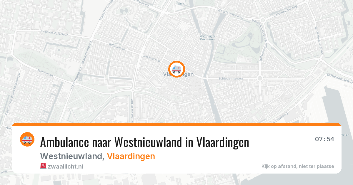 Ambulance naar Westnieuwland in Vlaardingen — 2 aug 2026