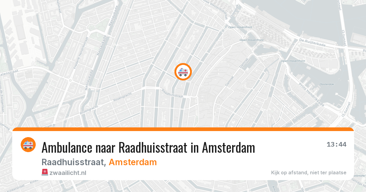 Ambulance naar Raadhuisstraat in Amsterdam — 25 jul 2026