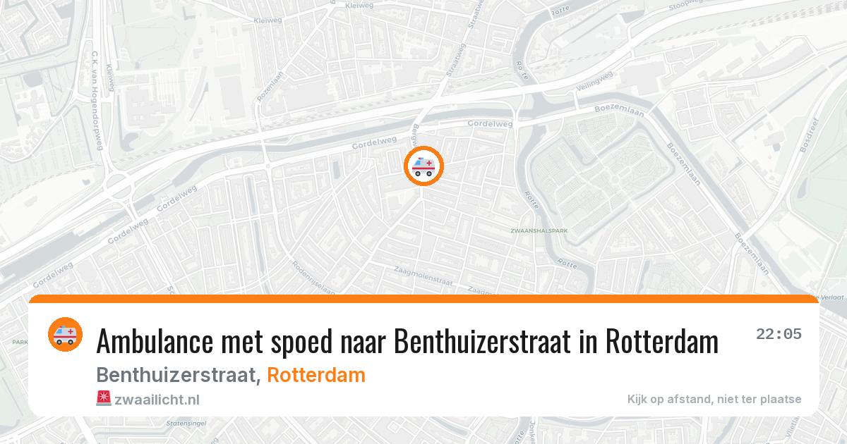 Ambulance met spoed naar Benthuizerstraat in Rotterdam — 24 mrt 2026