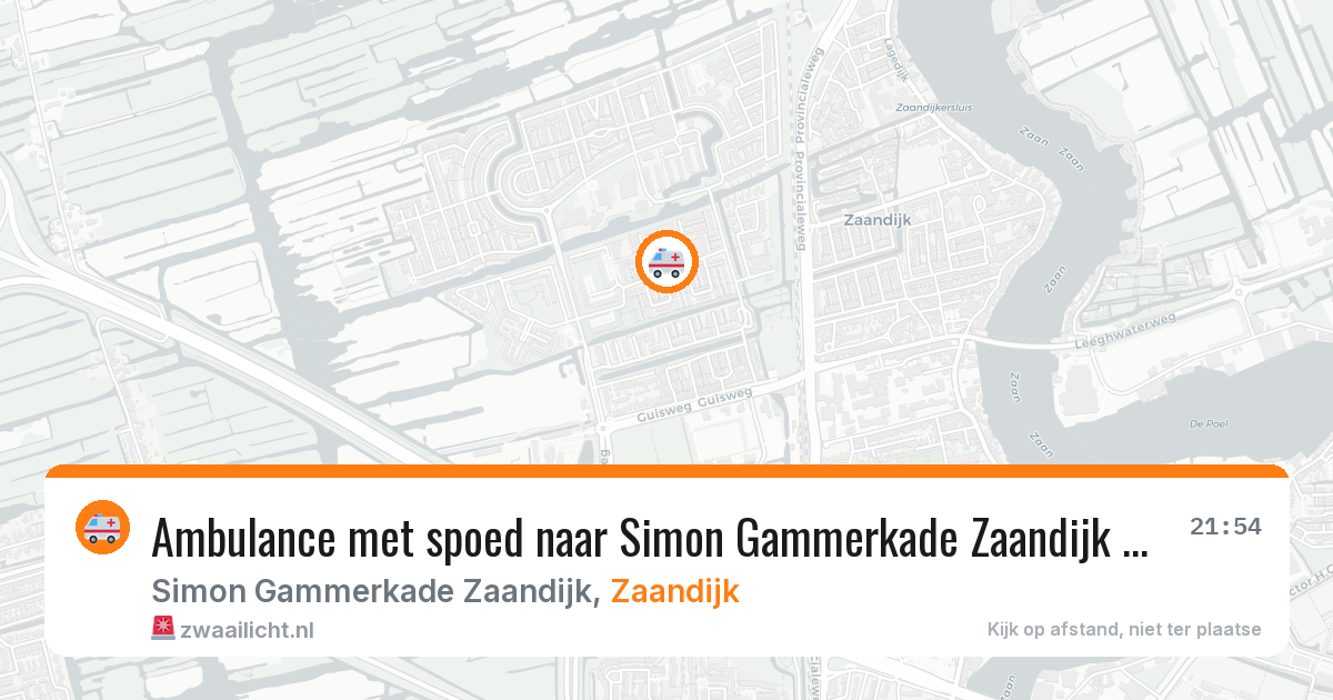 Ambulance met spoed naar Simon Gammerkade Zaandijk in Zaandijk — 27 jan 2026