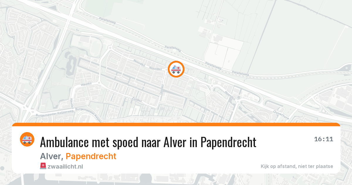 Ambulance met spoed naar Alver in Papendrecht — 27 mrt 2026