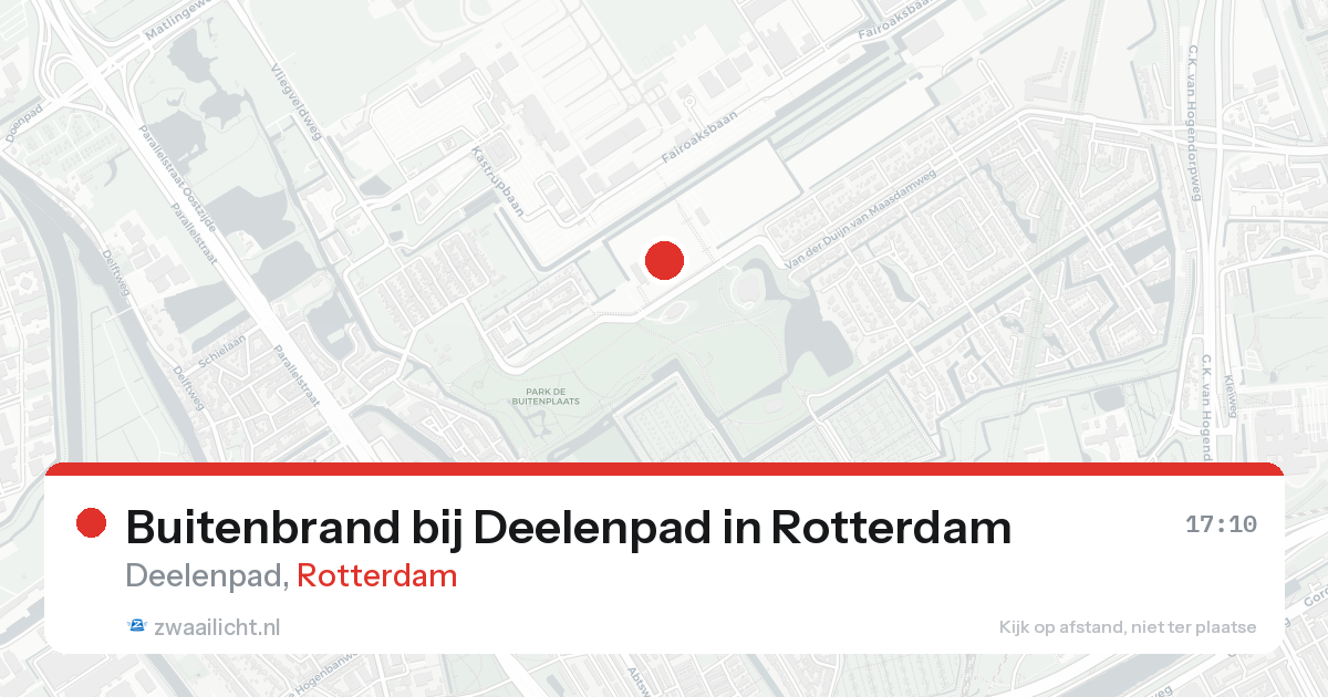 Buitenbrand bij Deelenpad in Rotterdam — 23 aug 2026