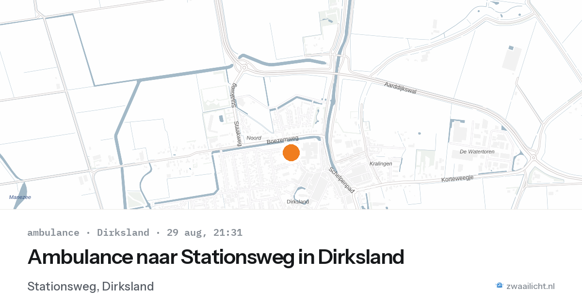Ambulance naar Stationsweg in Dirksland — 29 aug 2026