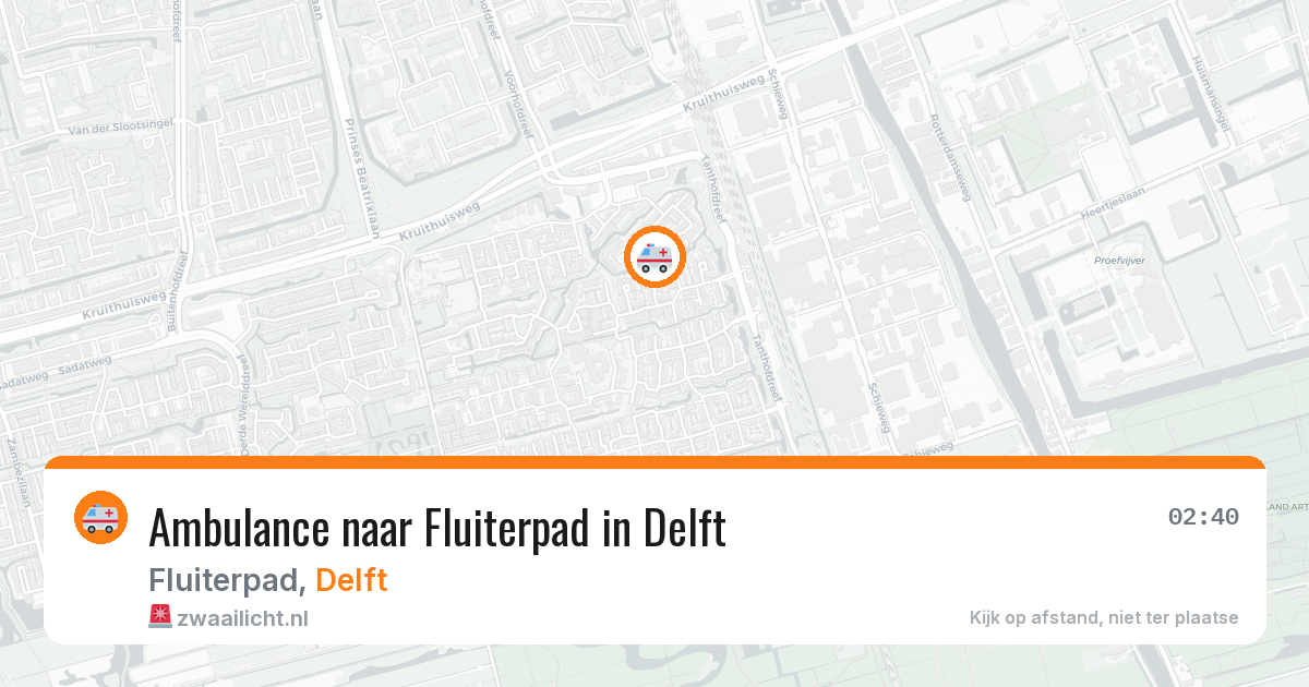 Ambulance naar Fluiterpad in Delft — 12 apr 2026