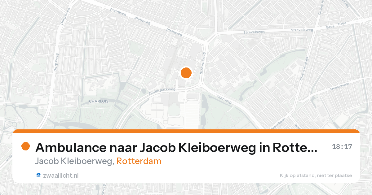 Ambulance naar Jacob Kleiboerweg in Rotterdam — 19 aug 2026