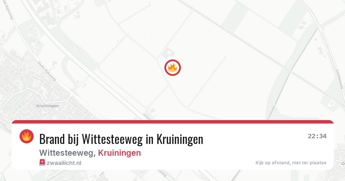 Brand bij Wittesteeweg in Kruiningen — 1 aug 2026