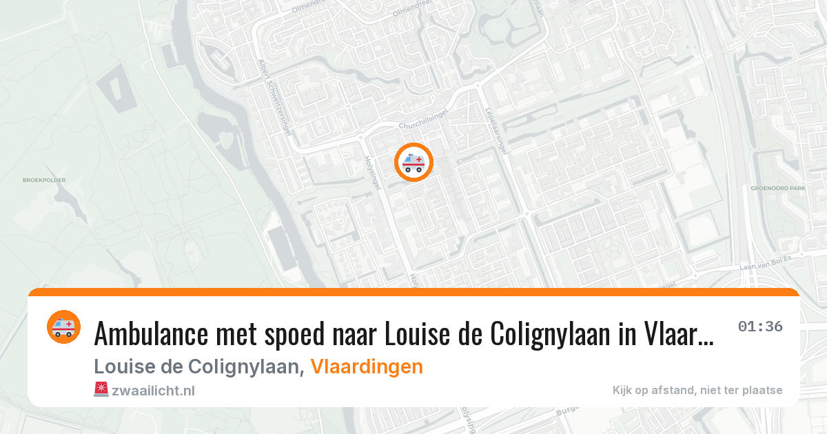 Ambulance met spoed naar Louise de Colignylaan in Vlaardingen — 7 jun 2026