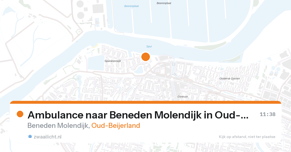 Ambulance naar Beneden Molendijk in Oud-Beijerland — 20 jul 2026