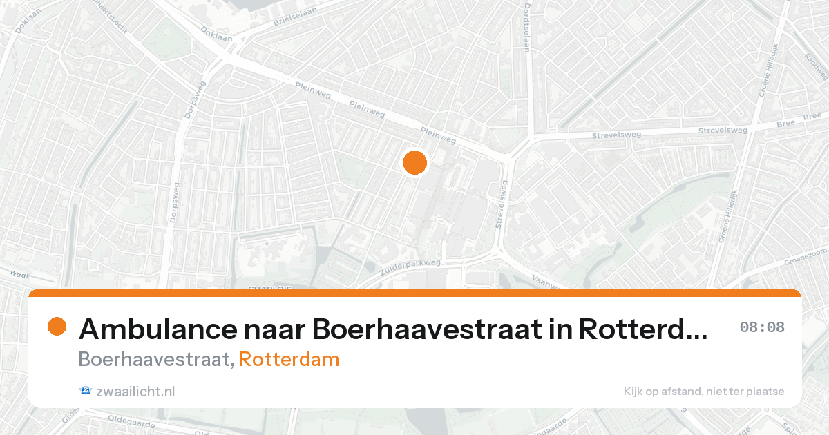 Ambulance naar Boerhaavestraat in Rotterdam — 18 aug 2026