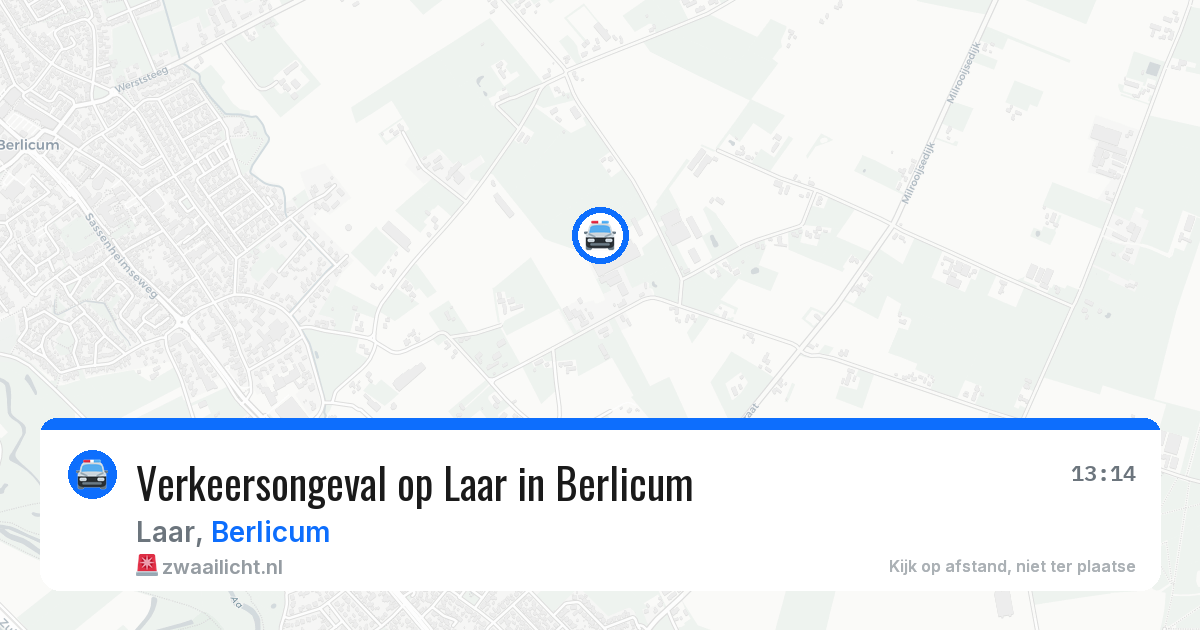 Verkeersongeval op Laar in Berlicum — 24 mrt 2026