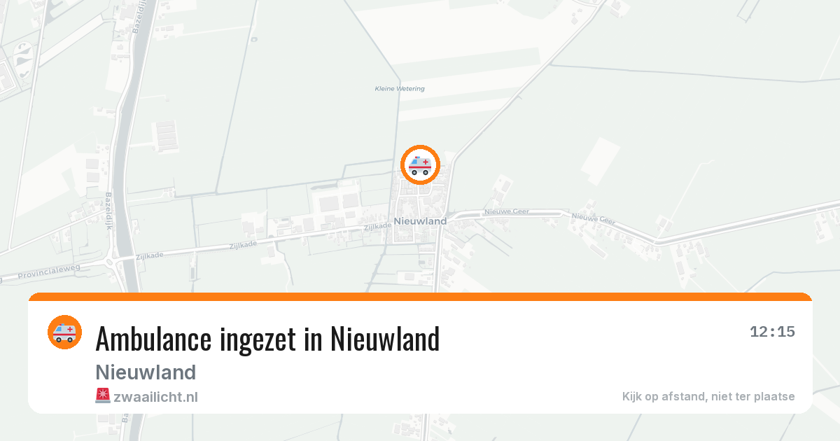 Ambulance ingezet in Nieuwland — 24 jun 2026