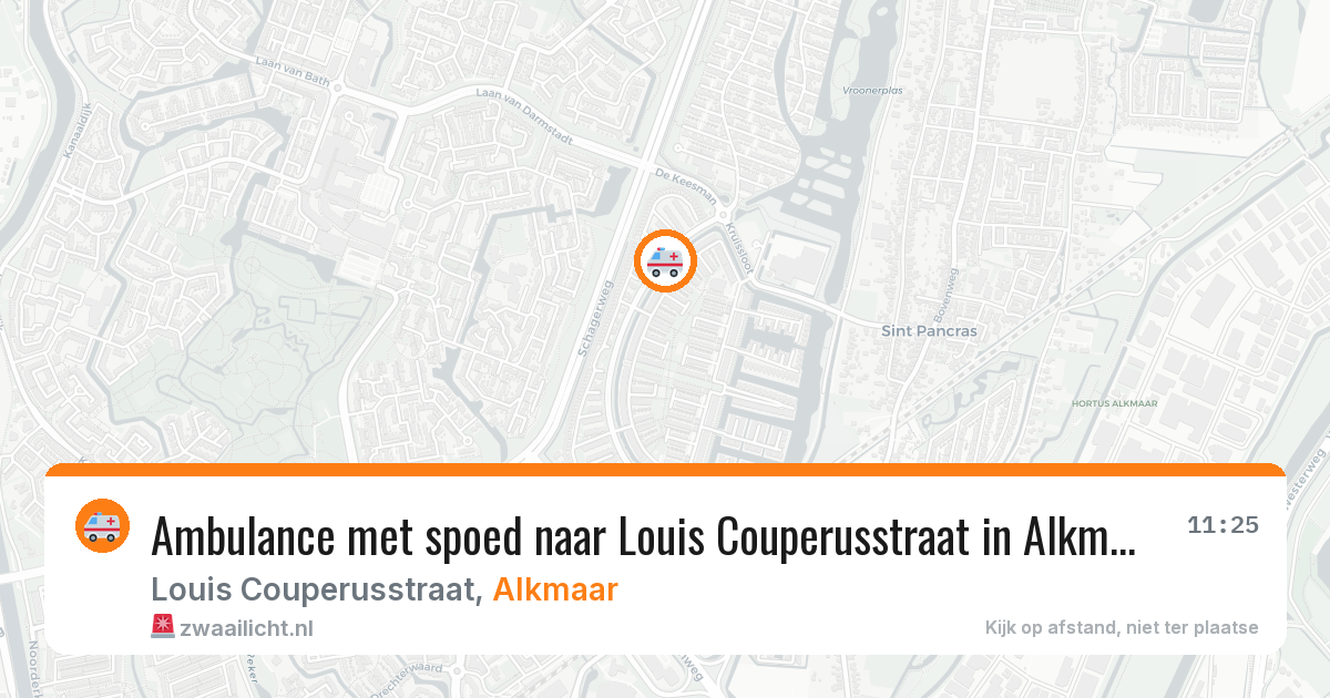 Ambulance met spoed naar Louis Couperusstraat in Alkmaar — 29 jun 2026