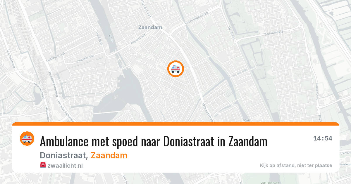 Ambulance met spoed naar Doniastraat in Zaandam — 29 jun 2026