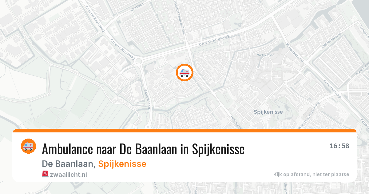 Ambulance naar De Baanlaan in Spijkenisse — 15 jun 2026