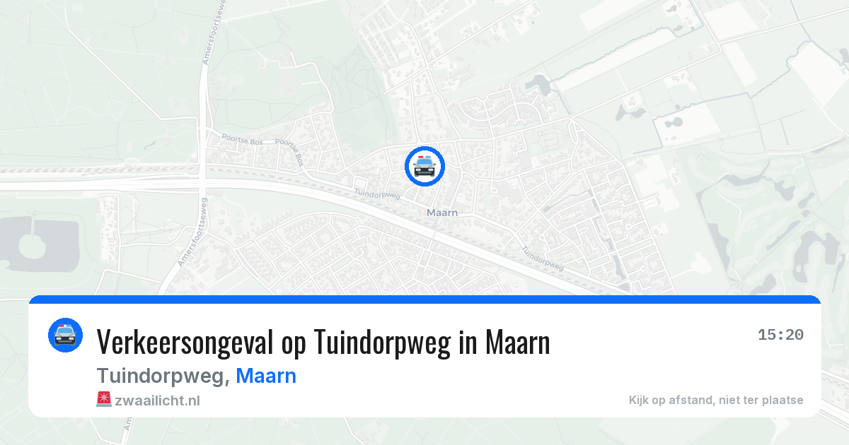 Verkeersongeval op Tuindorpweg in Maarn — 17 mei 2026