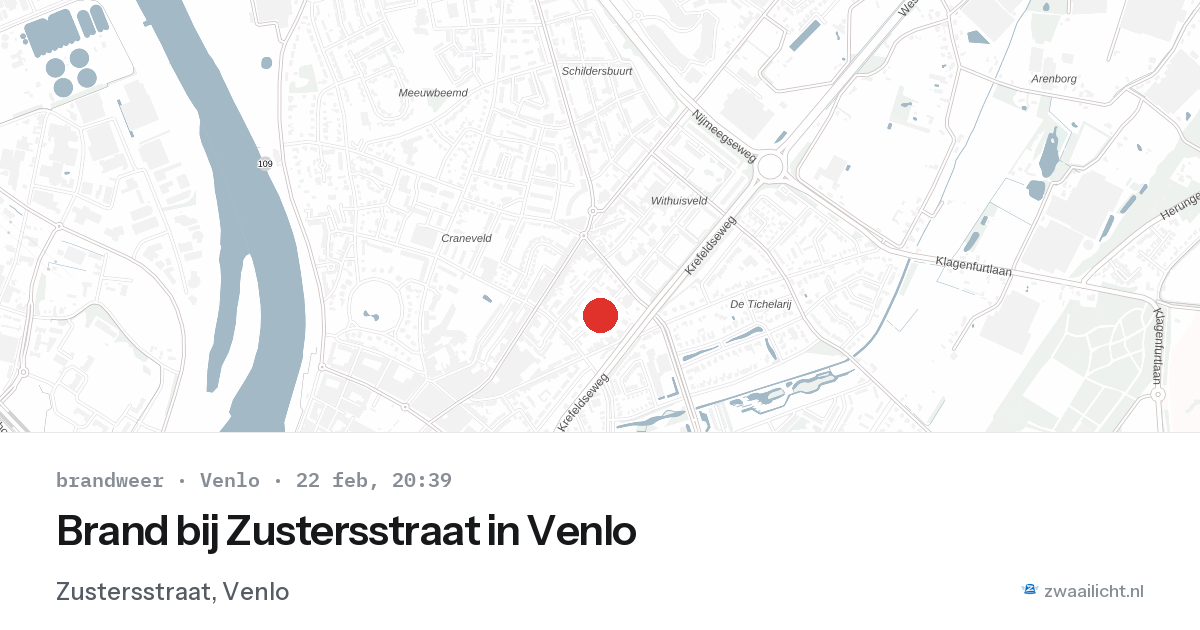 Brand bij Zustersstraat in Venlo — 22 feb 2026