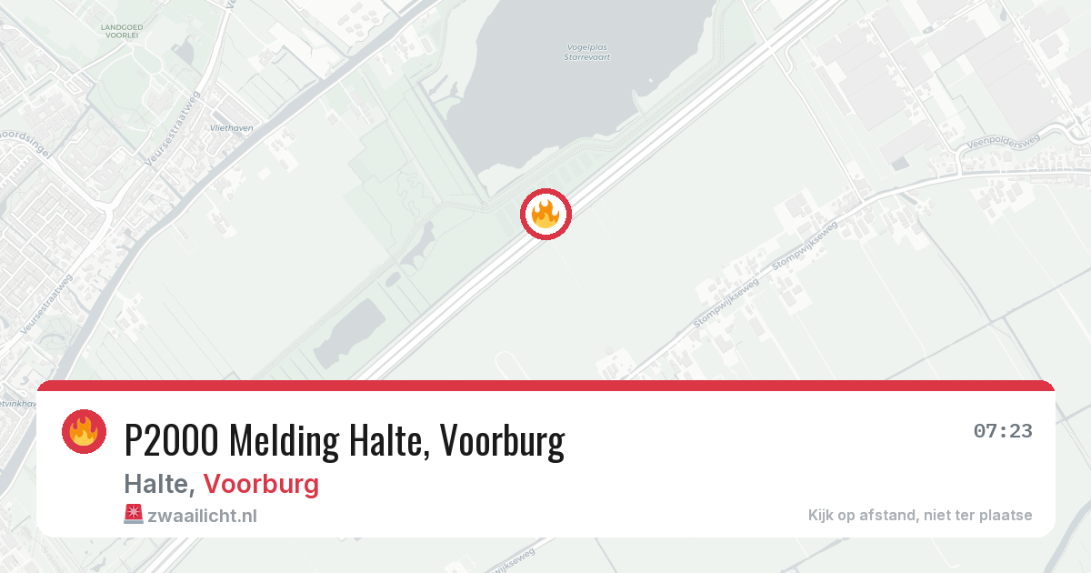P2000 Melding Halte, Voorburg — 9 feb 2026