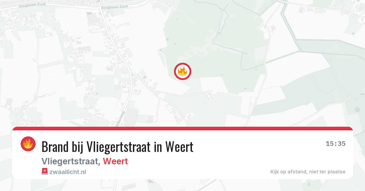 Brand bij Vliegertstraat in Weert — 30 apr 2026