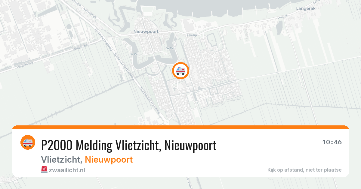 P2000 Melding Vlietzicht, Nieuwpoort — 27 feb 2026