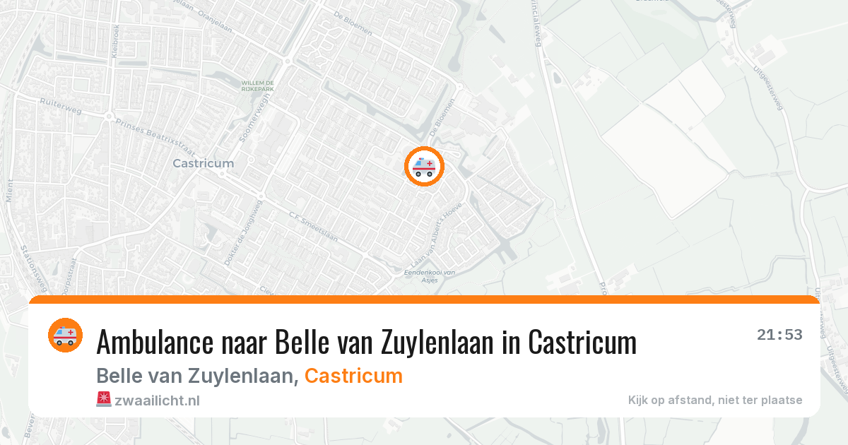 Ambulance naar Belle van Zuylenlaan in Castricum — 11 jul 2026
