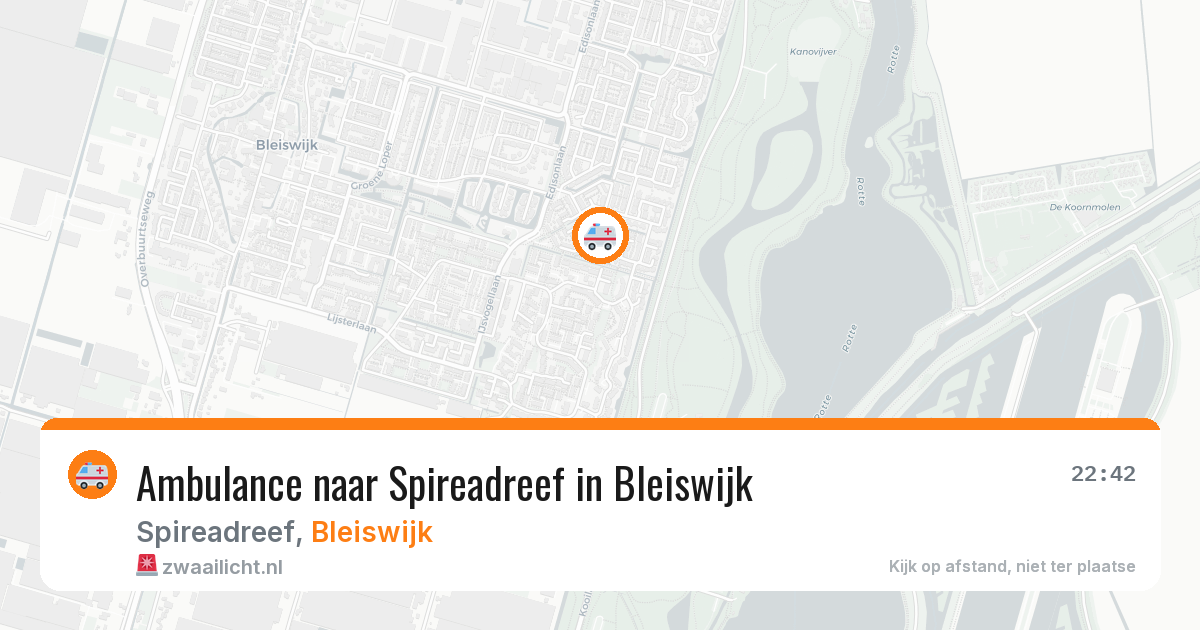 Ambulance naar Spireadreef in Bleiswijk — 13 aug 2026