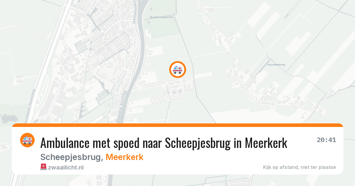 Ambulance met spoed naar Scheepjesbrug in Meerkerk — 15 jun 2026