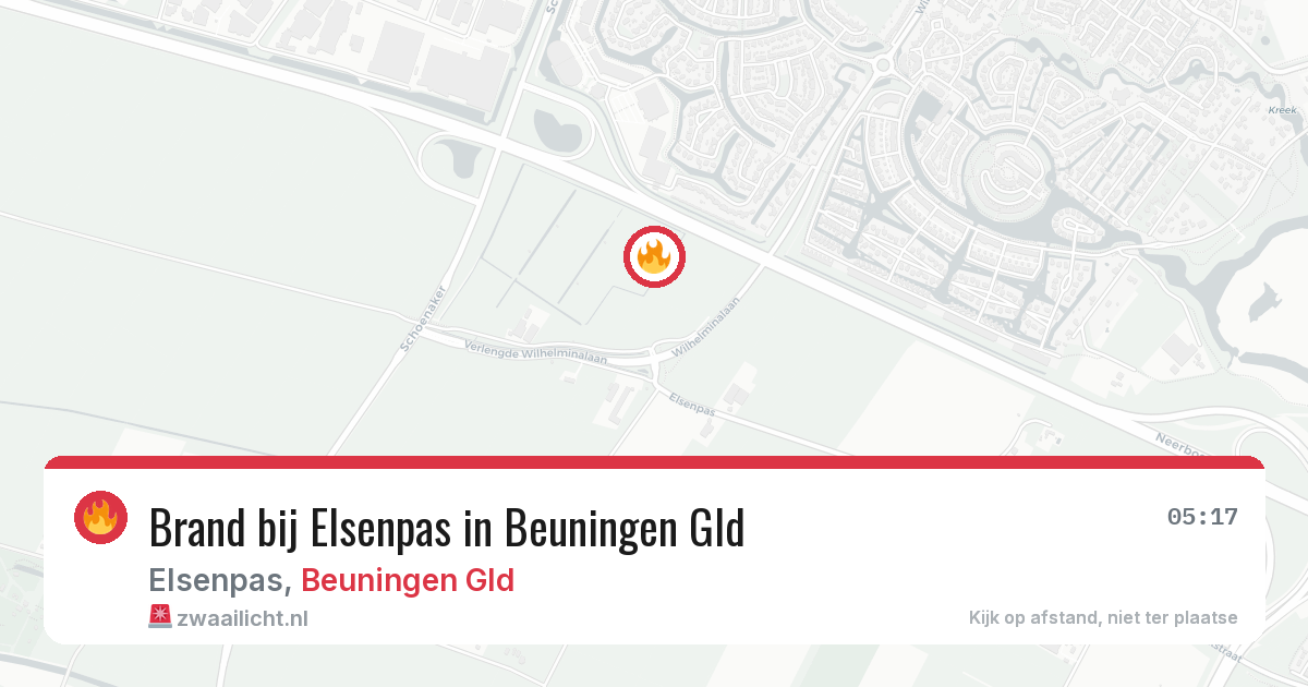 Brand bij Elsenpas in Beuningen Gld — 30 mrt 2026