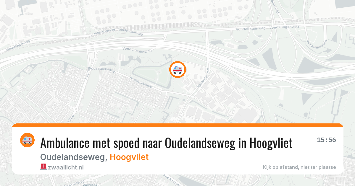 Ambulance met spoed naar Oudelandseweg in Hoogvliet — 20 jul 2026