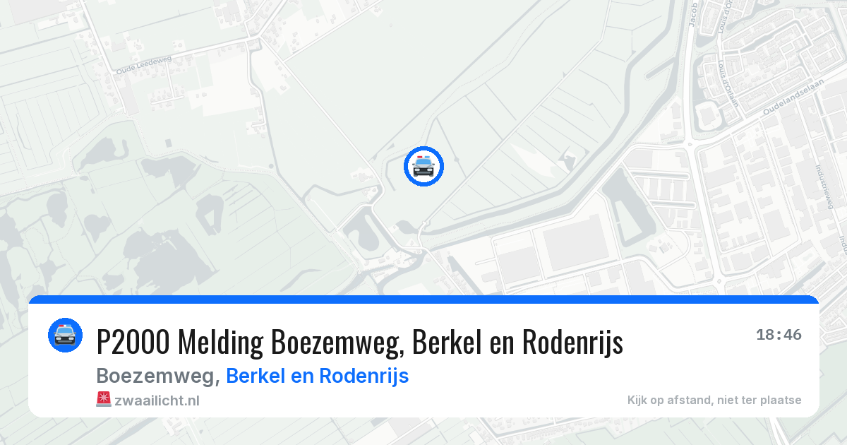 P2000 Melding Boezemweg, Berkel en Rodenrijs — 24 jun 2026