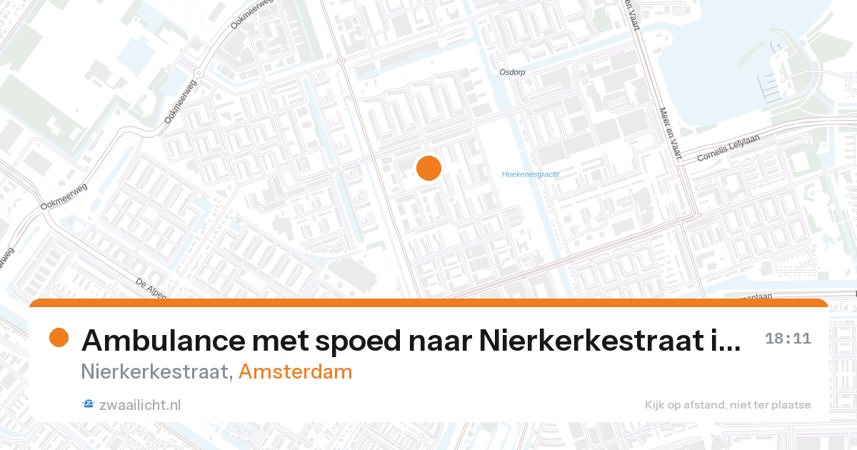 Ambulance met spoed naar Nierkerkestraat in Amsterdam — 23 jun 2026