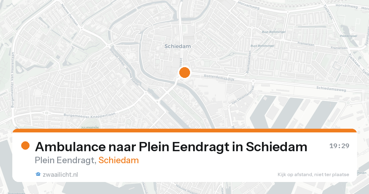 Ambulance naar Plein Eendragt in Schiedam — 19 aug 2026