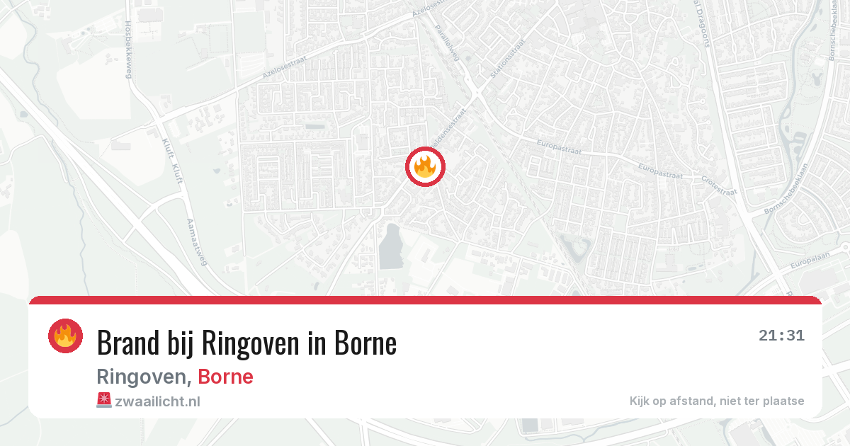 Brand bij Ringoven in Borne — 31 mei 2026