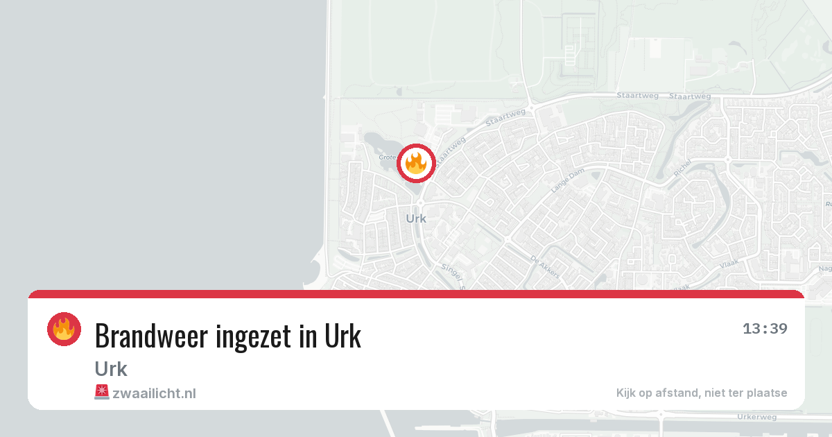 Brandweer ingezet in Urk — 2 aug 2026 | 🚨 Zwaailicht.nl