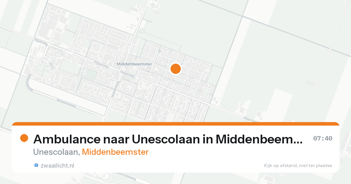 Ambulance naar Unescolaan in Middenbeemster — 26 mei 2026