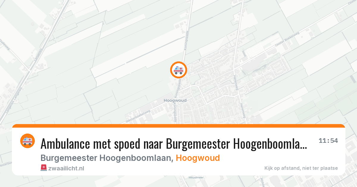 Ambulance met spoed naar Burgemeester Hoogenboomlaan in Hoogwoud — 23 jan 2026
