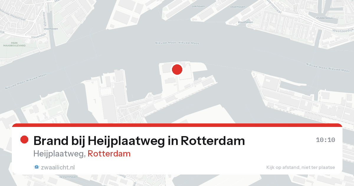 Brand bij Heijplaatweg in Rotterdam — 21 aug 2026