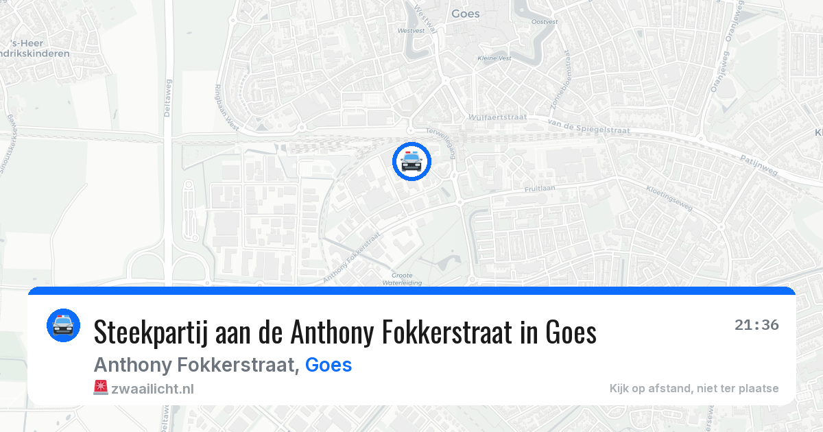 Steekpartij aan de Anthony Fokkerstraat in Goes — 26 jun 2026