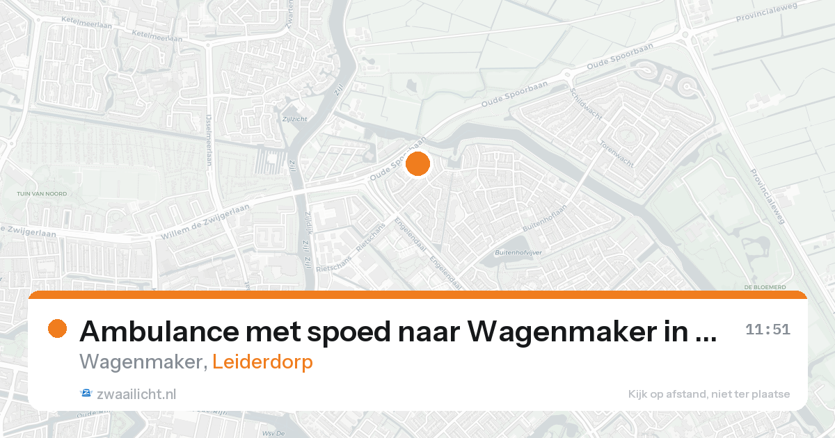 Ambulance met spoed naar Wagenmaker in Leiderdorp — 16 aug 2026