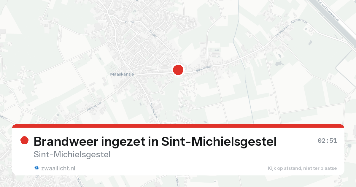 Brandweer ingezet in Sint-Michielsgestel — 18 aug 2026 | 🚨 Zwaailicht.nl