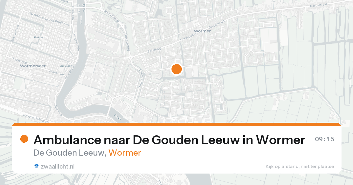 Ambulance naar De Gouden Leeuw in Wormer — 18 mei 2026