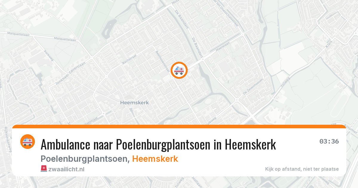 Ambulance naar Poelenburgplantsoen in Heemskerk — 25 apr 2026