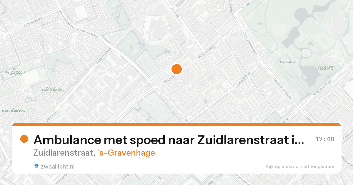 Ambulance met spoed naar Zuidlarenstraat in 's-Gravenhage — 6 mei 2026