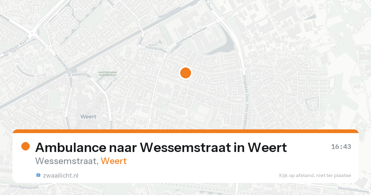 Ambulance naar Wessemstraat in Weert — 21 aug 2026