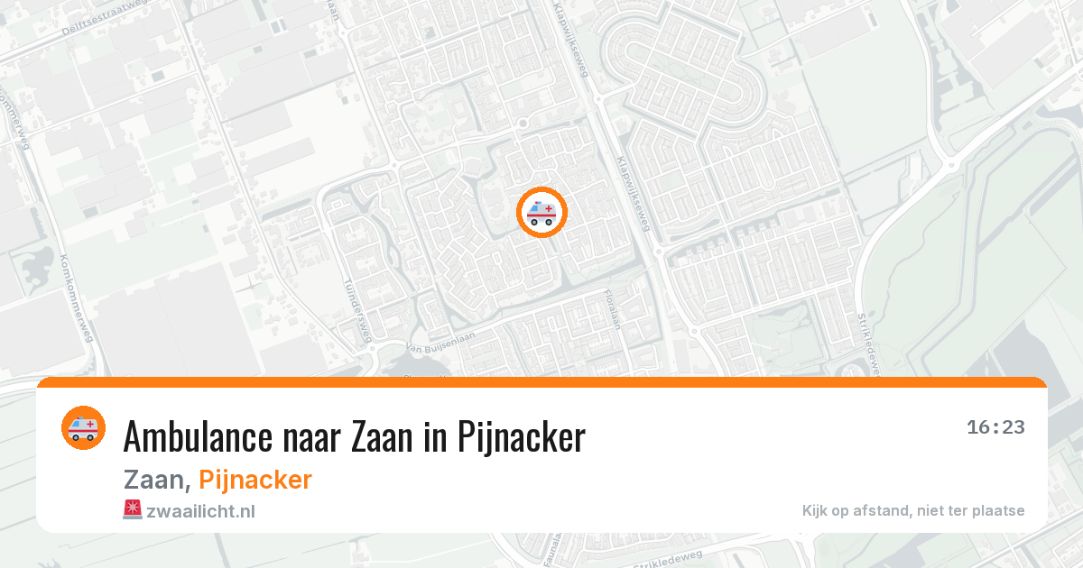 Ambulance naar Zaan in Pijnacker — 11 apr 2026
