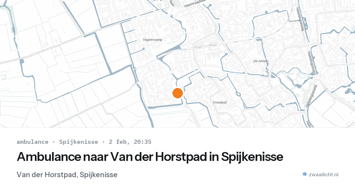 Ambulance naar Van der Horstpad in Spijkenisse — 2 feb 2026